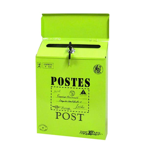 Vintage Retro Vægmonteret Postkasse til breve og aviser, vandtæt A