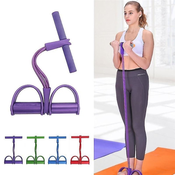 Sporting Fitness Gum 4 Rørs Latex Pedal Modstandsbånd