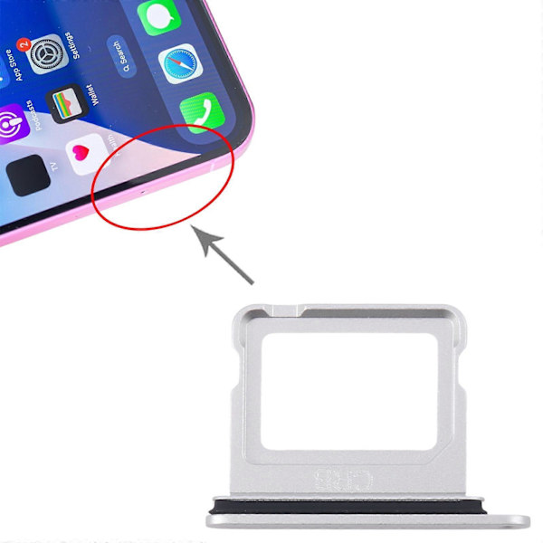 [LCS] For iPhone 16 SIM-kortskuff Silver