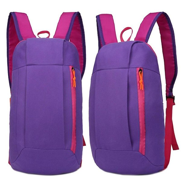 Ultralätt hopfällbar ryggsäck, dam 10l utomhus lätt resevandring sportväska, hopfällbar barnväska Purple