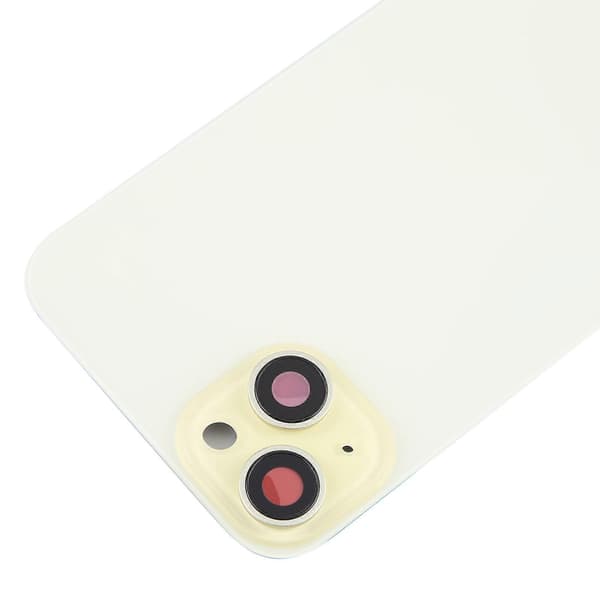 [LCS] For iPhone 15 Plus batteribakdeksel med kameralinsedeksel + MagSafe-magnet Yellow
