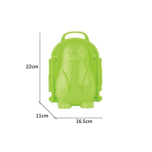Snöbollsmaskin för barn Vinter utomhusleksak Snöbollsklämma för att spela Snow Toy Tool Penguin green