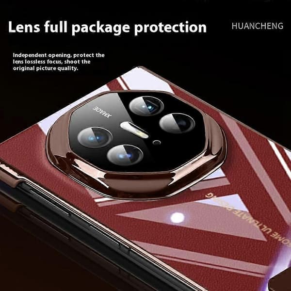 [LCS] För Huawei Mate XT Ultimate Fodral Stöd Electroplating Ram Klar PC Telefon Baksida Silver