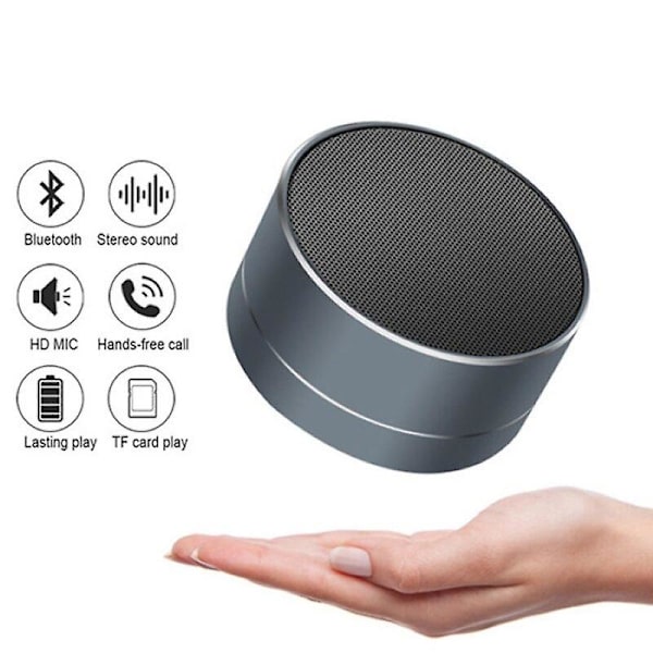 A10 Langaton Bluetooth-kaiutin Pieni Teräskanuuna Lukitse ja Lataa Suihkuta Matkapuhelin Kannettava Kortti Mini Kaiutin Hälytyslaite Black