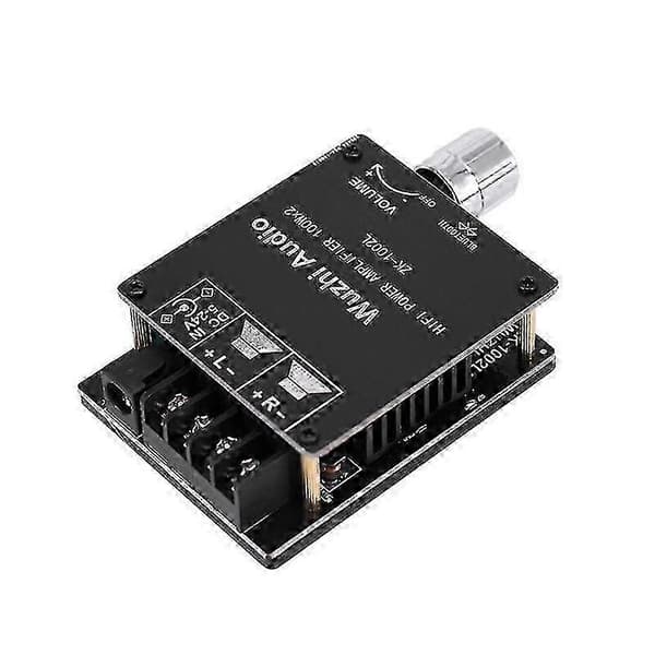 -1002L MINI DC 5 - 24V 100Wx2 Bluetooth 5.0 Trådløs Audio Digital Effektforstærker Stereo Board black