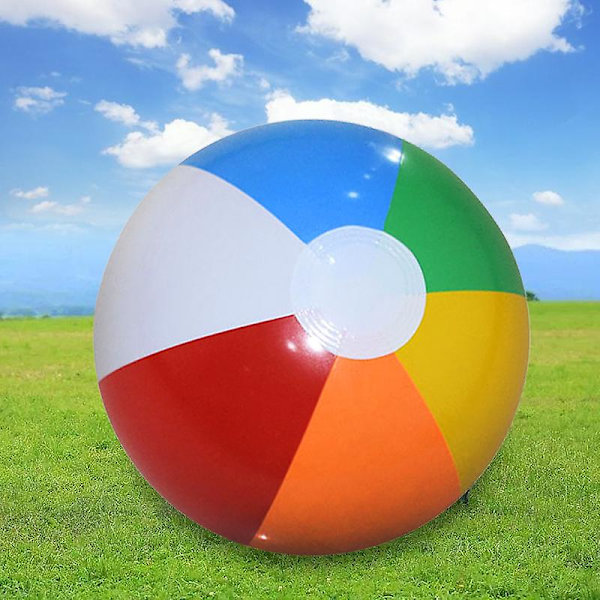 5 stk. Oppustelige Flerfarvede Regnbue Oppustelige Store og Små Strandbolde til Pool Sommerfester 40CM