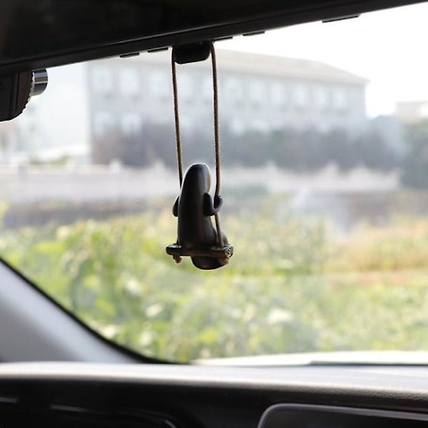 Söpö Anime Auto Lisävaruste Kasvoton Mieskissa Riipus Auton Taustapeilin Riipus 1