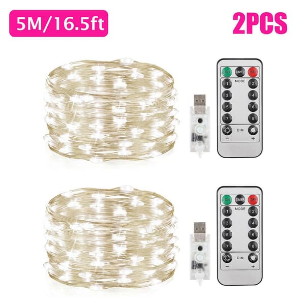 Julgransbelysning White 5M 50LED 2PCS