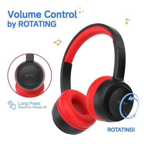 [LCS]GORSUN E65 Trådløs Bluetooth-kompatibel Hovedtelefon Justerbar Lydstyrke Over-Ear Musik Headset