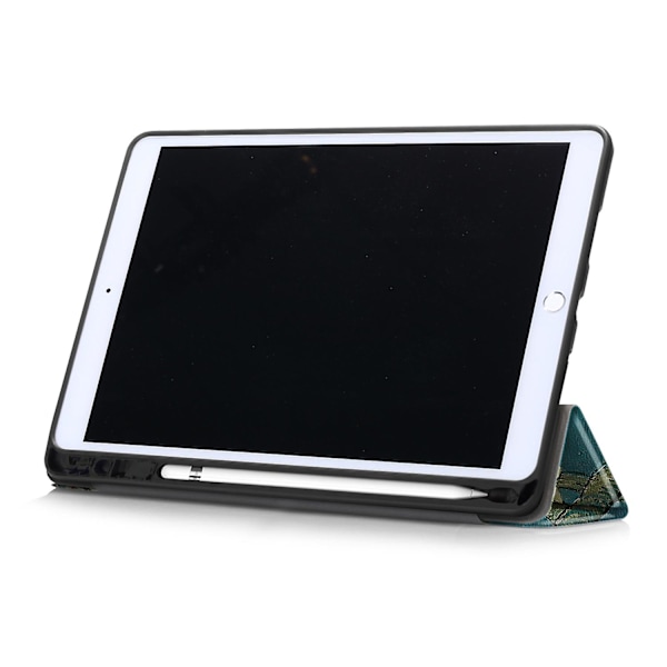 Slankt nettbrettdeksel med pennholder for Apple Ipad 10.2\" 2020 2019 green