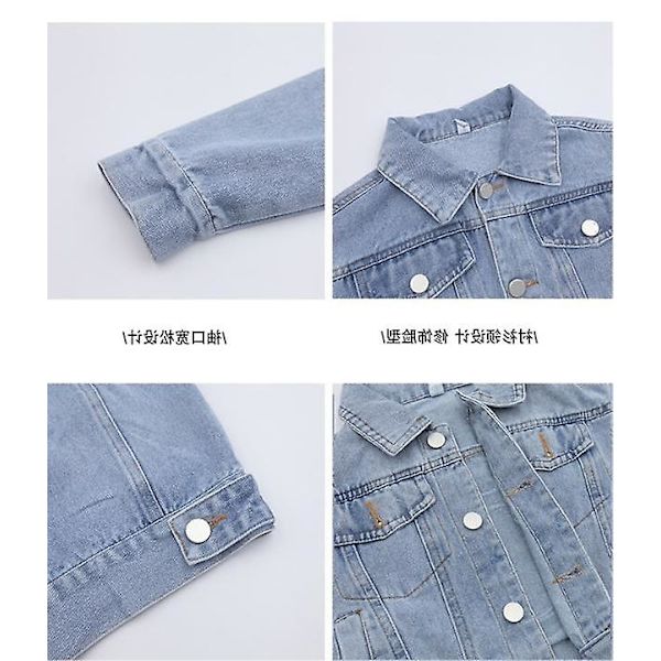 Flickkläder Höst Nya Baby Utländsk Stil Jeansjacka size110