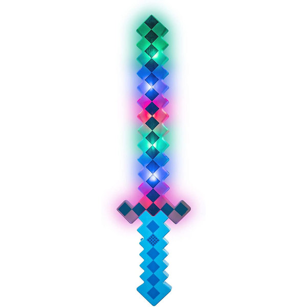 Fun central LED-upplyst pixel 8-bitars leksakssvärd för barn