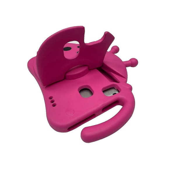 [LCS] Ladybug Theme Case for Samsung Galaxy Tab A 8 inch T387, Shockproof Case with Stand_YF Rose Red