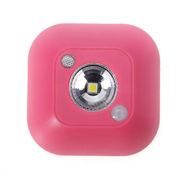 LED Sensor Nattlampa Dubbel Induktion Pir Infraröd Rörelsesensor Lampa Magnetisk pink