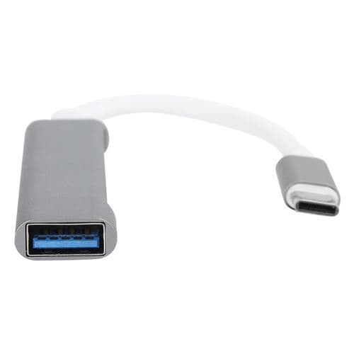 4-Portars USB 3.0 Multi-Funktions Typ C OTG Adapter Grå