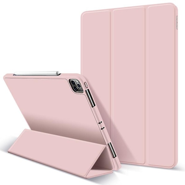 Flytande Silikon Mjukt Skyddsfodral Kompatibelt med Ipad Pro 12.9 Tum 2020/2018 Pink