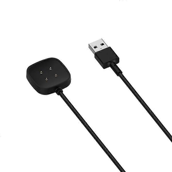 For Fitbit Versa 4 Smartklokke Laderledning 1m USB-kabel Magnetisk Probe Ladestasjon