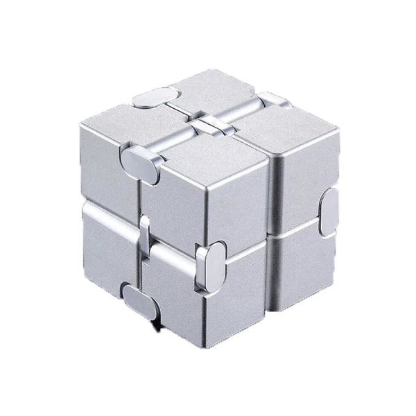 Stress Relief Infinity Cube Bærbar Dekompressionslegetøj Silver