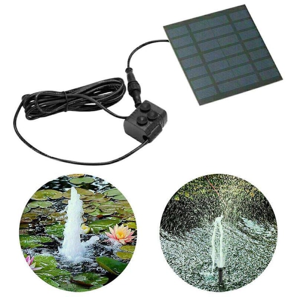 Solpaneldriven Vattenpump Växt Akvarium Fontän Pool Damm