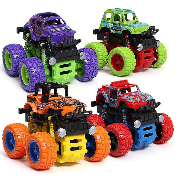 Tecknad Monster Truck modell Leksaksbil Purple