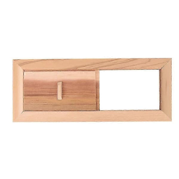 Sauna Luftventil Træ Cederramme Ventilationspanel Holdbart Justerbart Design Naturmateriale til Saunarum Effektiv Luftcirkulation