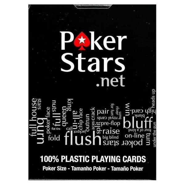 Sort, PokerStars spillekort - 100% plastik - sort