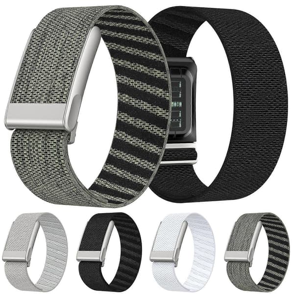 För WHOOP 5.0 Elastiskt Dekorativt Design Nylon Klockarmband Black For WHOOP 5.0 Regular