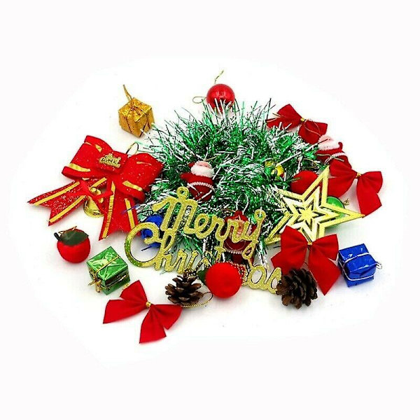 Mini Kunstigt Juletræ Med LED Lys Julebordplade Dekorationer Ornament 45CM