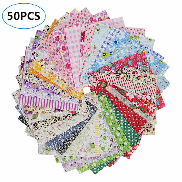 [LCS] Bomuldsstof Patchwork-bundt 50PCS-10*10cm