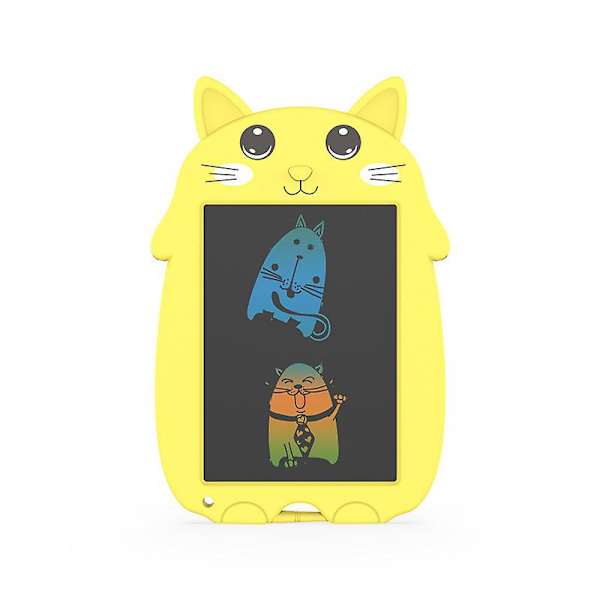 LCD-kirjoitustaulu, 8,5 tuuman piirustustaulu lasten taulut piirustelulauta Yellow Kitten