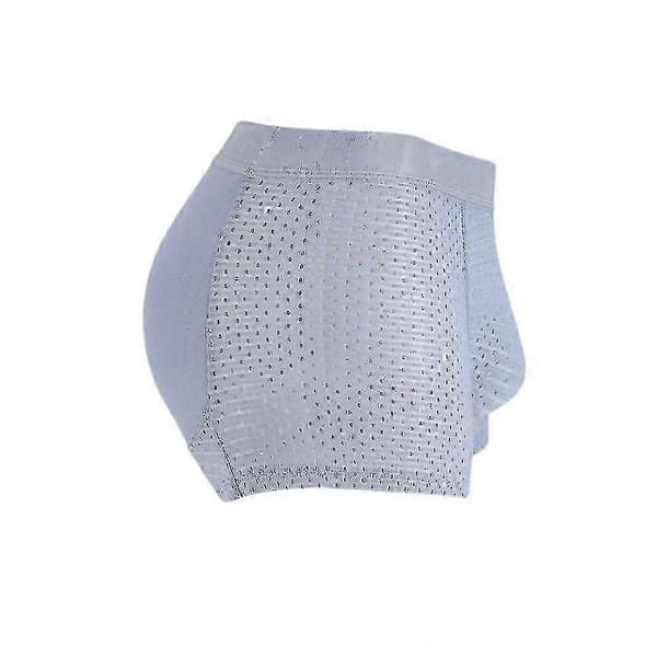 Höftförstärkande underkläder för män - Vadderade boxershorts med rumplyft XL Light Blue