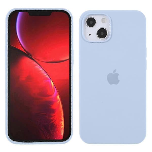 Silikontelefondeksel til iPhone 14 Silkeaktig berøring Solid fiberfôr Anti-fingeravtrykk Støtsikkert deksel -zy_gift Style G