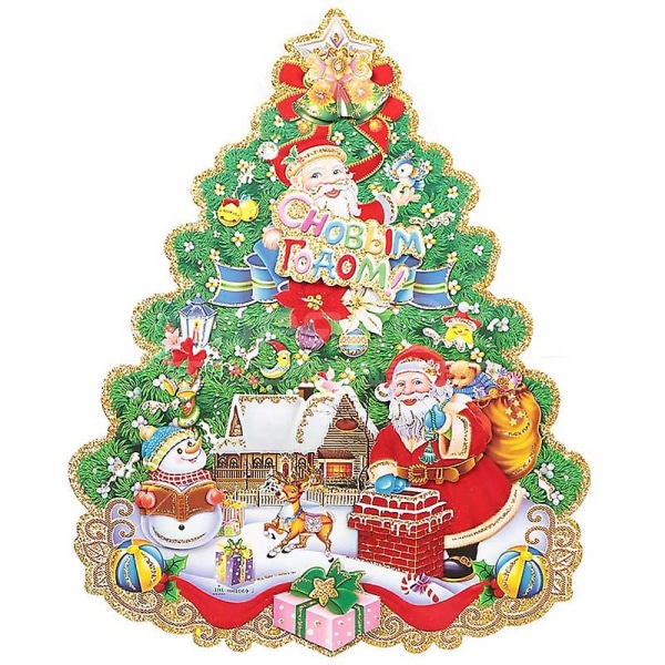 Trä pussel julgran form vuxen barn leksak gåva heminredning A4