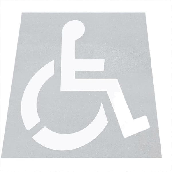 Handicap-mal, gjenbrukbar silikonparkeringsplass-mal