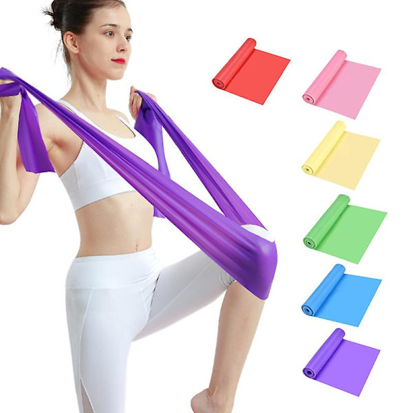 Träningsband Gummiband Yoga Elastiskt Band Motståndsband Red