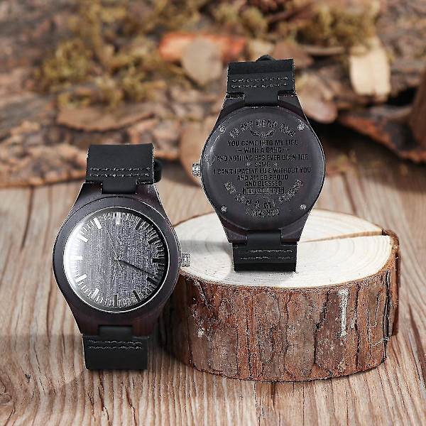 BOBO BIRD LOVE ALWAYS Serie Graveret Træ Armbåndsur Herre Quartz Ur Gave f
