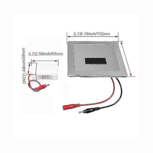 DC 6V Skjult Vægmonteret Sensor Urinal Automatisk Skyl Sensor Panel