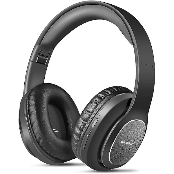 Bluetooth Hovedtelefoner Over Ear, WorWoder 80 Timers Spilletid Headph Black
