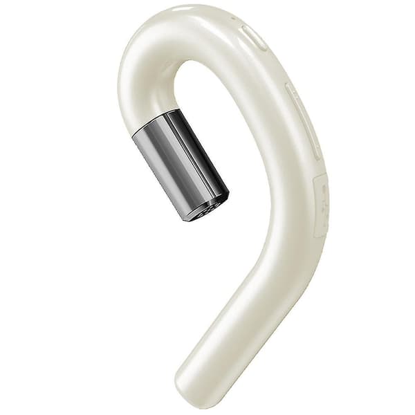 Bluetooth-hovedtelefoner, støjreducerende håndfrit headset ørekrog White