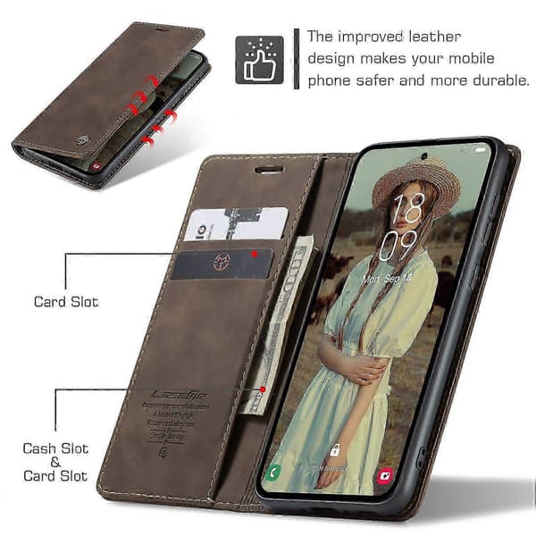 [LCS]Samsung Galaxy A56 5G deksel med skinnstativ og kortoppbevaring Multicolor Style D