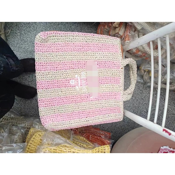 Internet kendis græs vævet taske, håndtaske strandtaske hverdagstaske Farve 15 Color 15 30*23cm