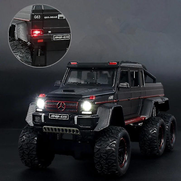 1:22 BENZ G63 Ajoneuvo 6*6 Rengas Metalliseos Automalli