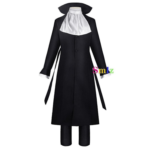 Ryunosuke Akutagawa Cosplay Anime Bungo Stray Dogs -asu Miehille Trenssi Uniformu Asut Halloween Juhla Vaatesetti ja peruukki XXXL set and wig