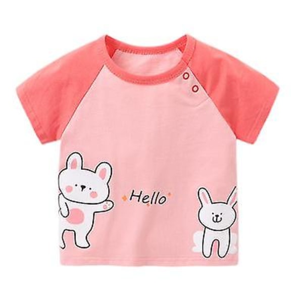 Baby Kortärmad T-shirt tecknat print pink 80cm