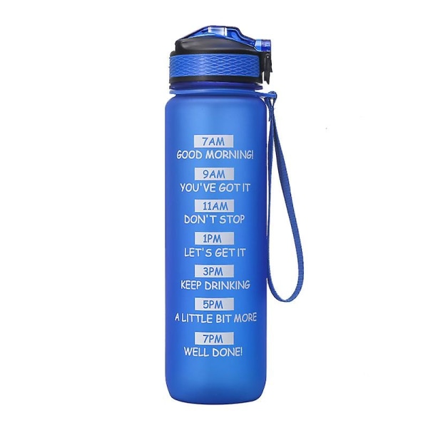 1000ml Space Cup Tritan Utendørs Bærbar Sprettlokk Vannkopp Blue