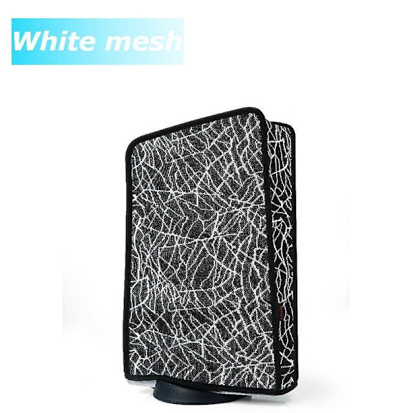 Pölytiivis suojus Yhteensopiva PS5-konsolin kanssa, suojaava pestävä naarmuuntumista estävä pölysuojus Yhteensopiva Sony PS5 -lisävarusteiden kanssa. White mesh
