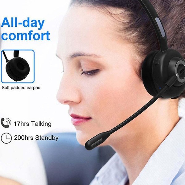 Bluetooth hörlurar Head Mounted Gaming Headset Office Earphones One Drag Two Business Headset