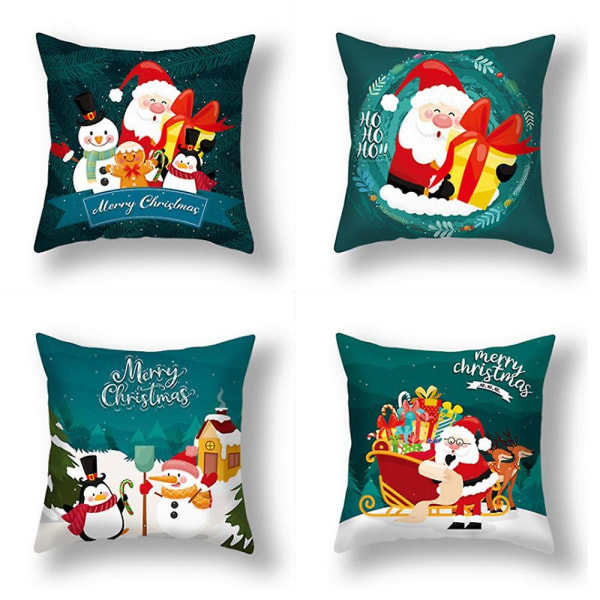 Jul Kuddfodral Jul Tomte Älg Kudde Överdrag Juldekoration