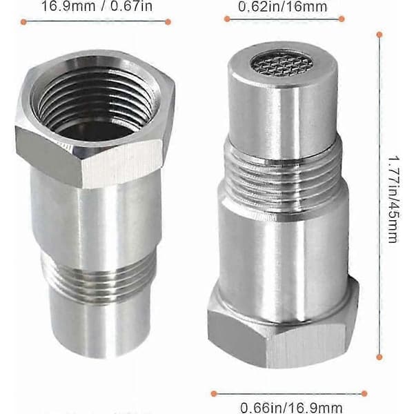 2 st Syresensor Förlängare Spacer För Bilar Motor Avgassystem M18 x1.5, 45mm Lambda Sond Edition 0618