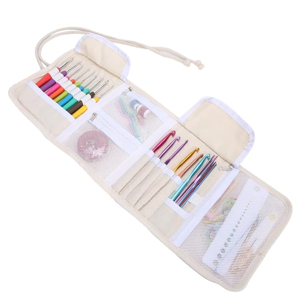 [LCS] Crochet Hook Set Soft TPR Handle Knitting Kit Alumina DIY Manual Sewing Tools